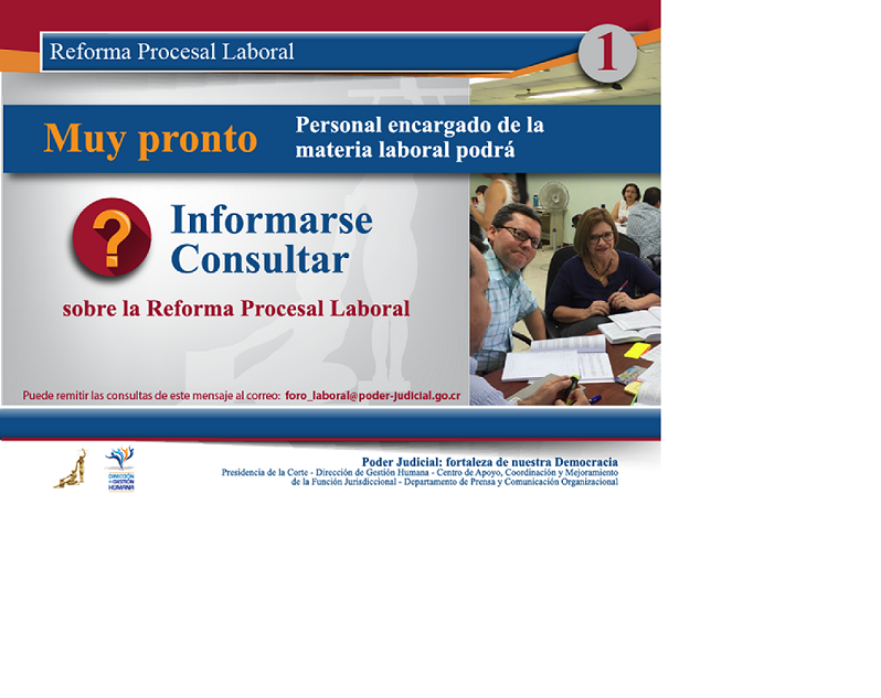 Información sobre consulta sobre la reforma procesal laboral